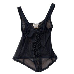 Sheer Black Arianne Womens corset Size S/P Nylon & Lycra Blend 75j